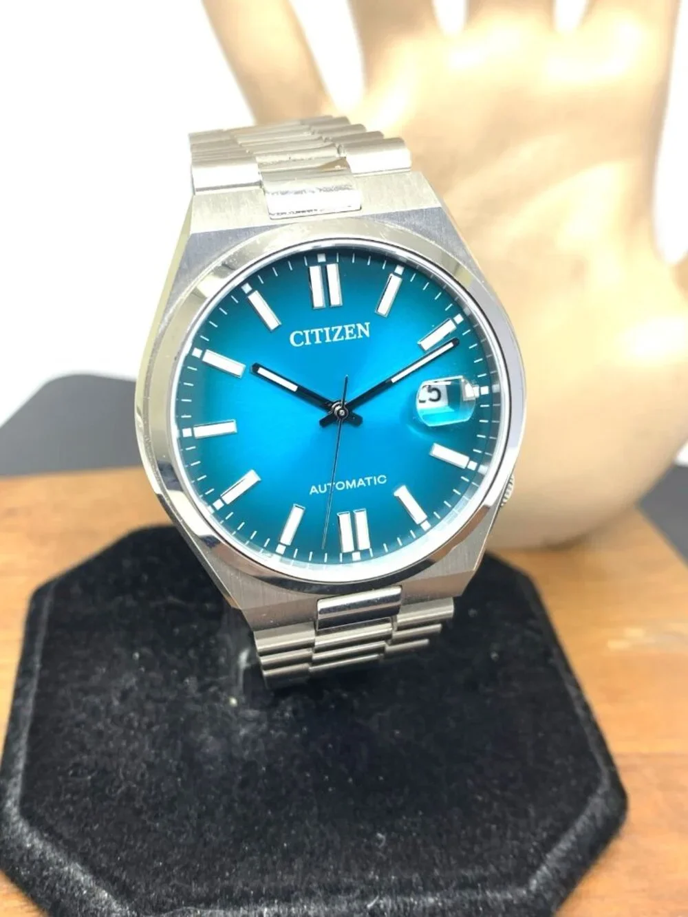 Citizen Men's Watch NJ0151-88X Tsuyosa Automatic Blue Dial Silver Steel 40mm